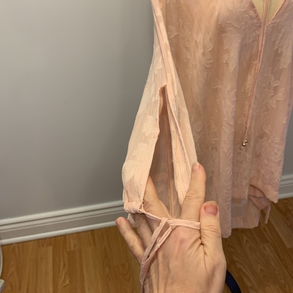 NWT JOE FRESH ROXY EARLE Peach Sparkle Long Sleeve Blouse 1X - Picture 5 of 11